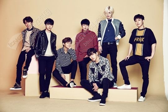 韩国明星infinite2017年台历拍摄现场花絮照公开