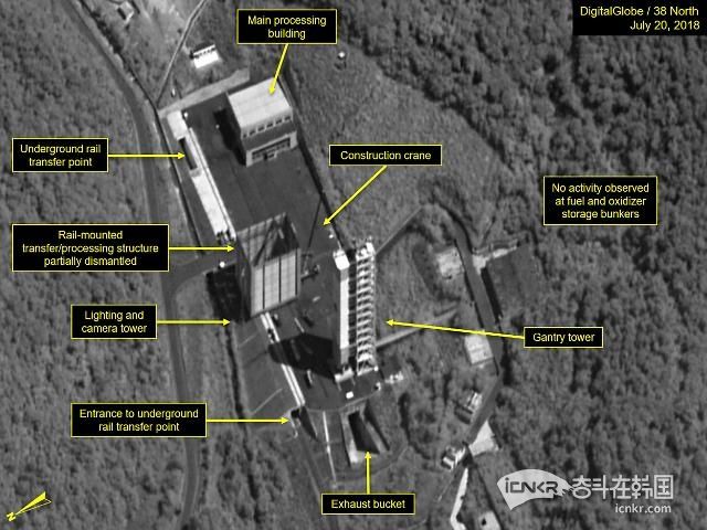 无核化新进展 朝鲜疑似拆除西海卫星发射场塔吊