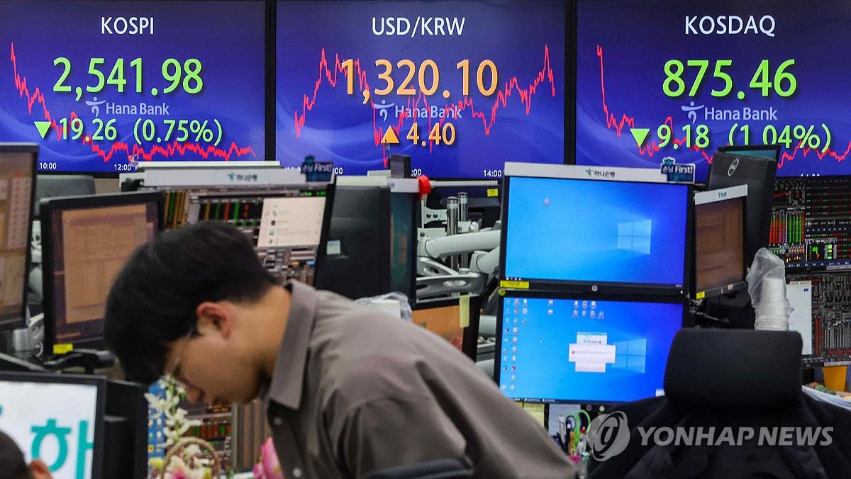 韩国股市连续六日下跌，KOSPI一个月来首次跌破2,540点（综合）-奋韩快讯奋斗在韩国韩国留学生华人论坛奋韩网- 奋斗在韩国