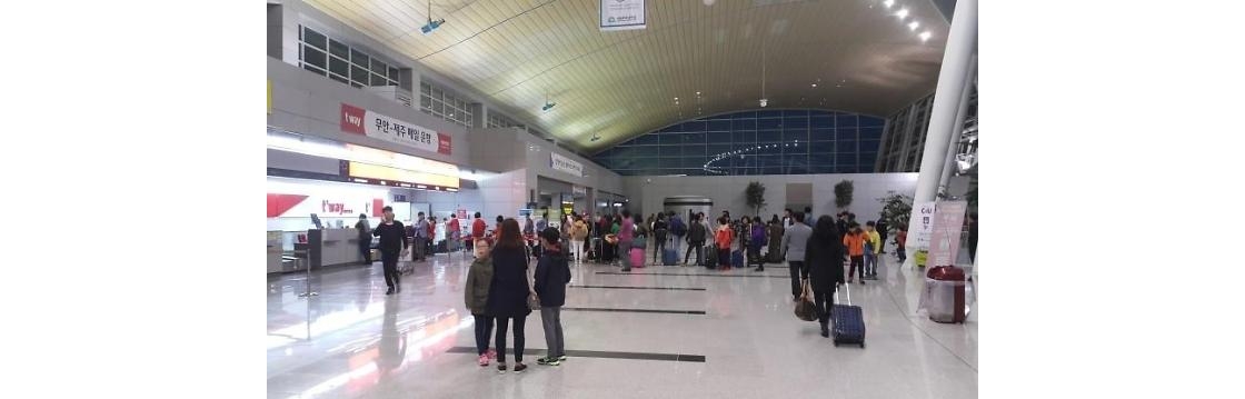 务安机场中国包机航线跌至零 禁韩令效果波及至全罗南道